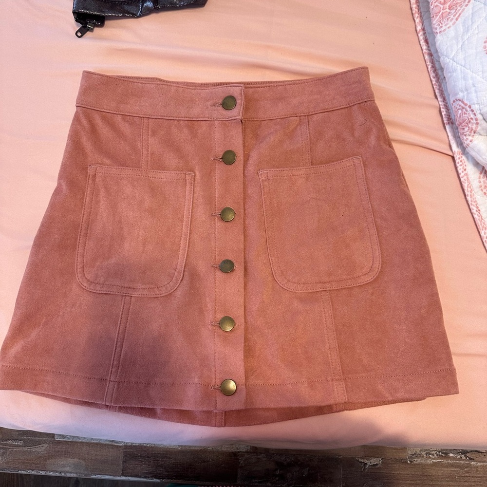 Altard State Suede Pink Skirt